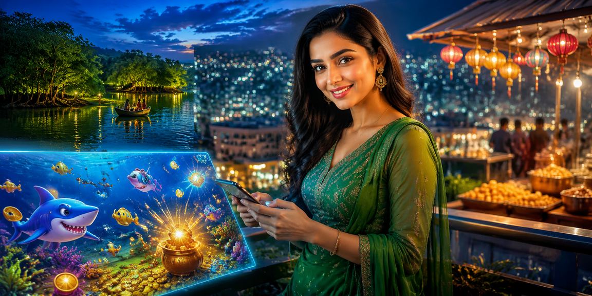 সিলেটের রাতে ফিশিং গেম বাজার